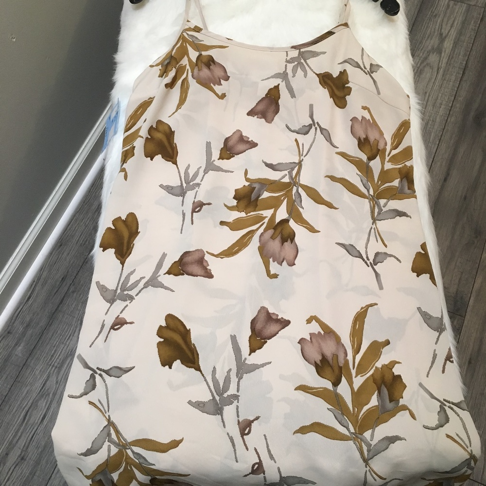 Sense USA Ivory and Tan spaghetti strap Slip Dress - Picture 7 of 8